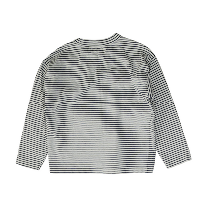 White Striped Sweatshirt Pullover