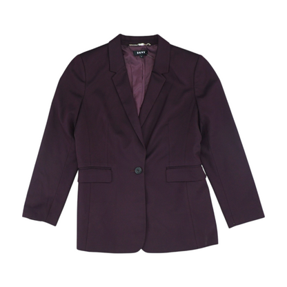 Burgundy Solid Blazer