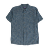 Navy Plaid Short Sleeve Button Down