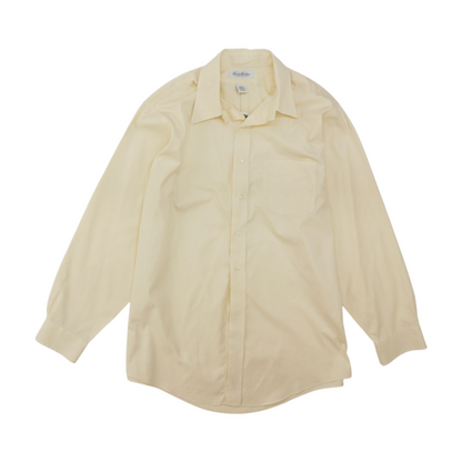 Ivory Solid Long Sleeve Button Down