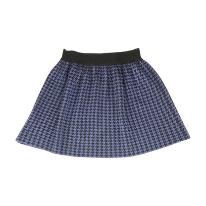 Purple Houndstooth Midi Skirt