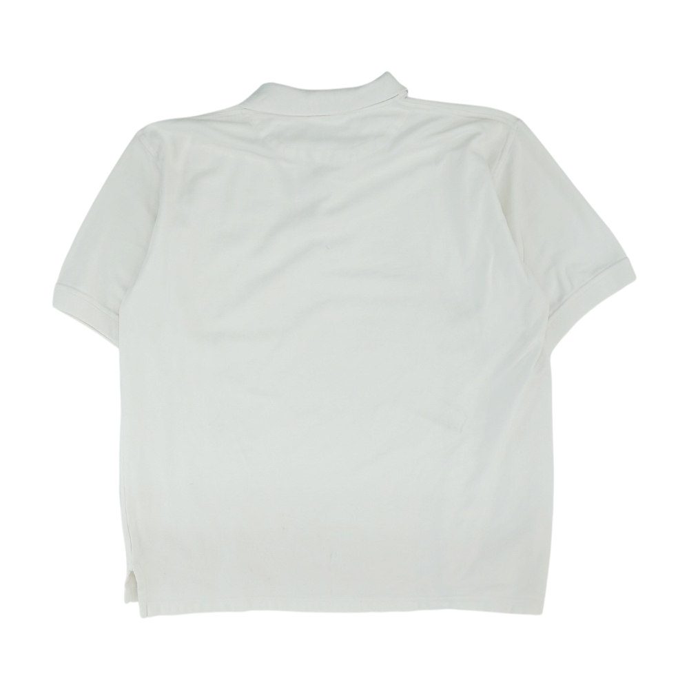 White Solid Short Sleeve Polo