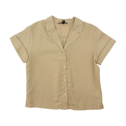 Tan Petite Button Down