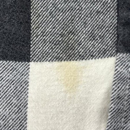 Black Check Flannel Button Down