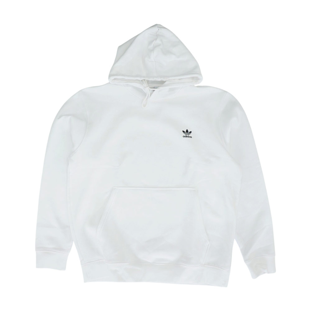 White Solid Hoodie Pullover