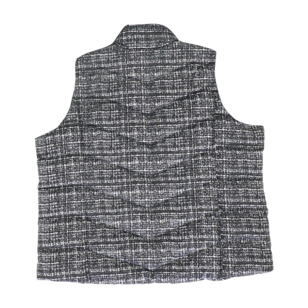 Black Plus Size Abstract Vest