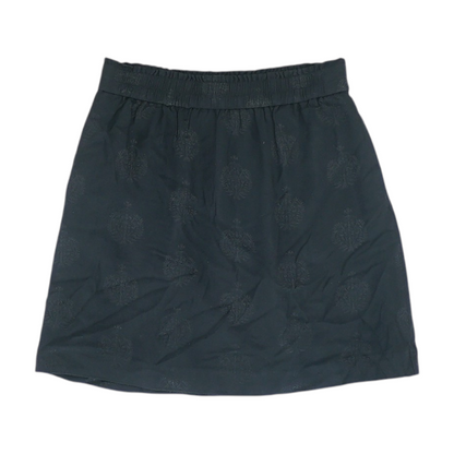 Black Print Mini Skirt