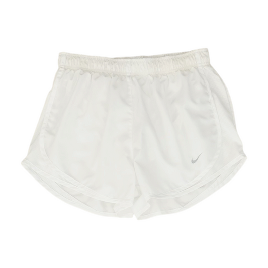 White Solid Active Shorts