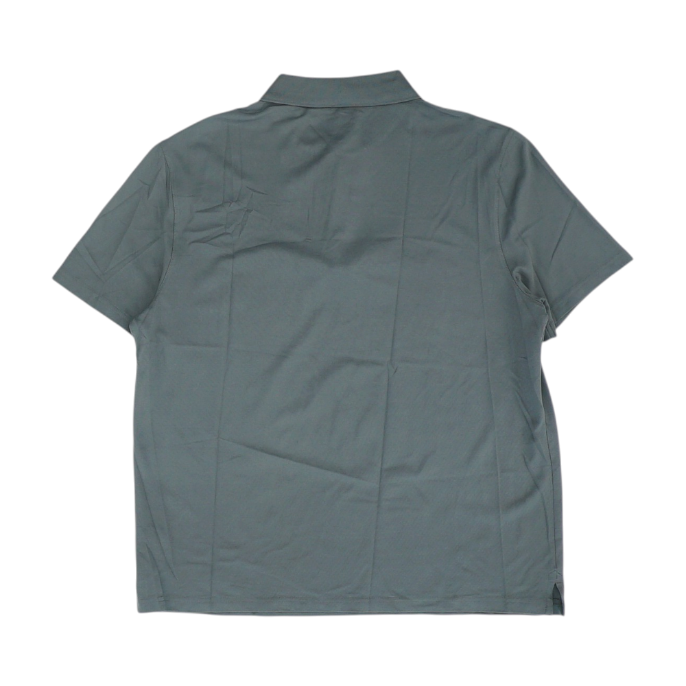Gray Solid Short Sleeve Polo