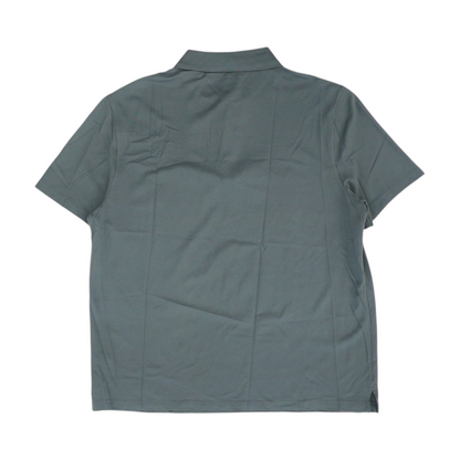 Gray Solid Short Sleeve Polo