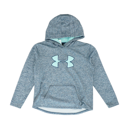 Blue Solid Hoodie Pullover