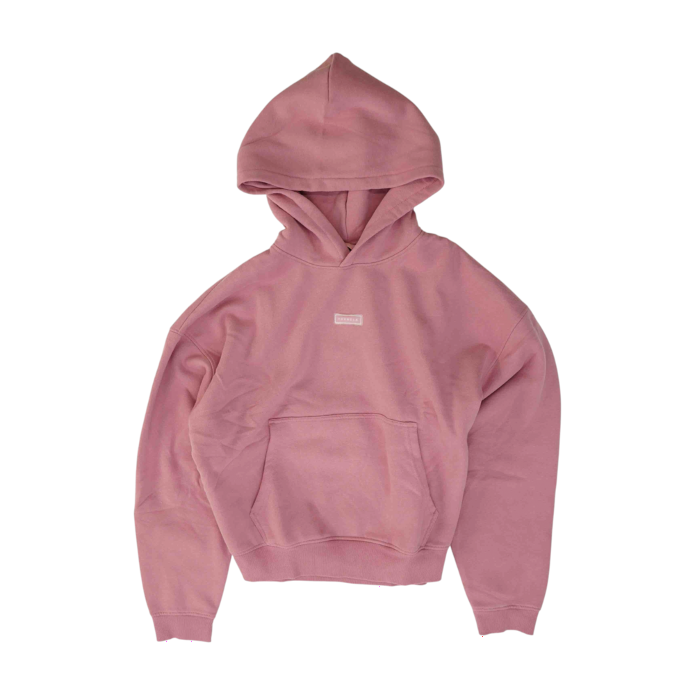 Pink Solid Hoodie Pullover