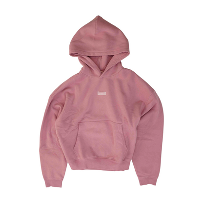 Pink Solid Hoodie Pullover