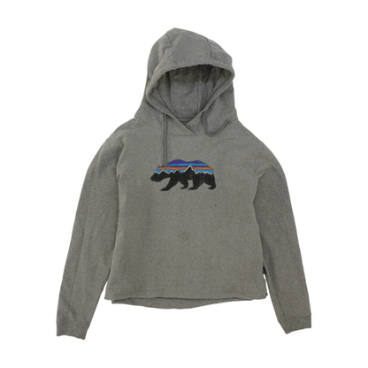Gray Solid Hoodie Pullover