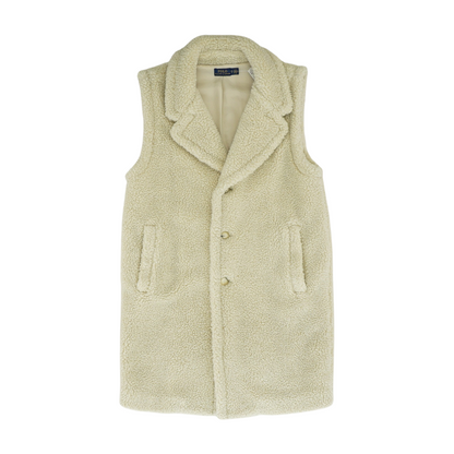 Beige Solid Vest