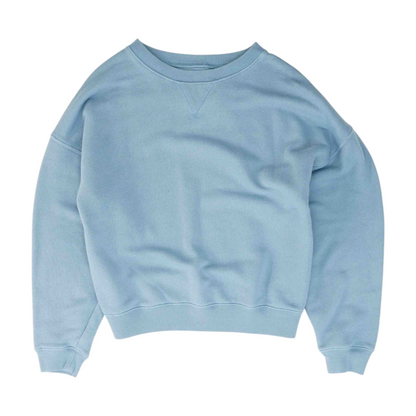 Blue Solid Sweatshirt Pullover