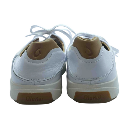 White Lace-Up Casual Shoes
