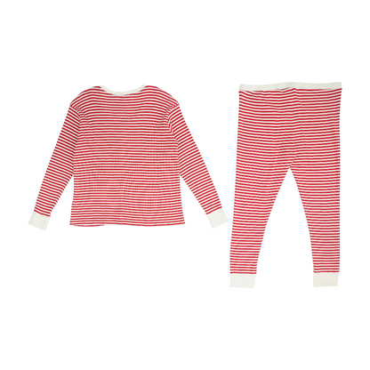 Red Plus Striped Pajama Set