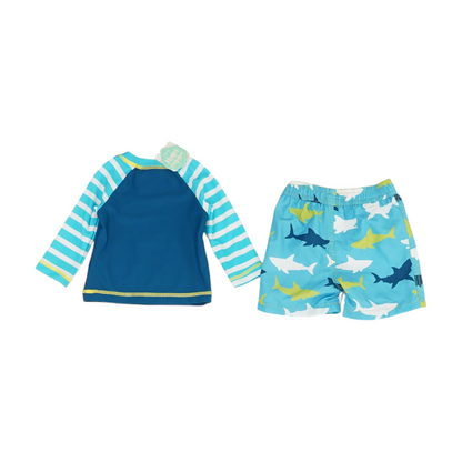 Blue Animal Print Swim Set