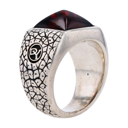 Sterling Silver Garnet Statement Ring