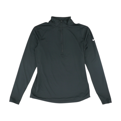 Black Solid 1/4 Zip Pullover