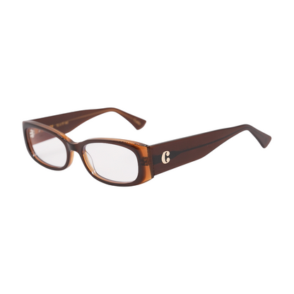 Brown Romy Rectangle Prescription Eyewear