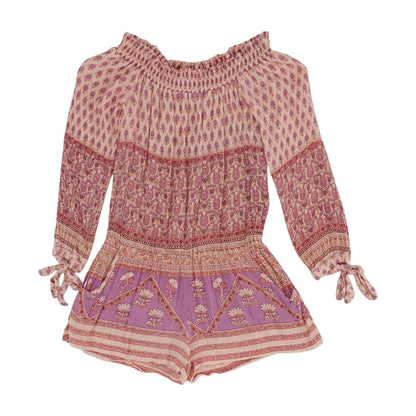 Pink Floral Romper