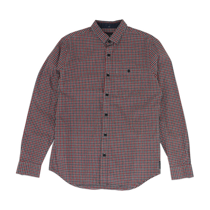 Red Plaid Long Sleeve Button Down