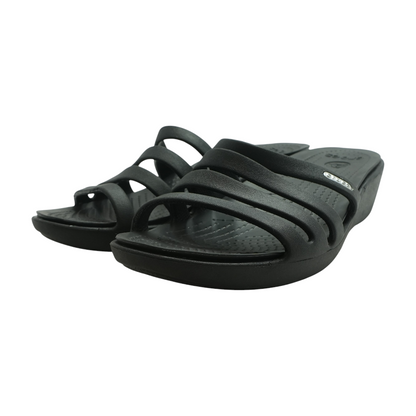 Black Wedged Sandals