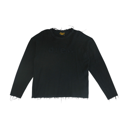 Black Solid Sweatshirt Pullover