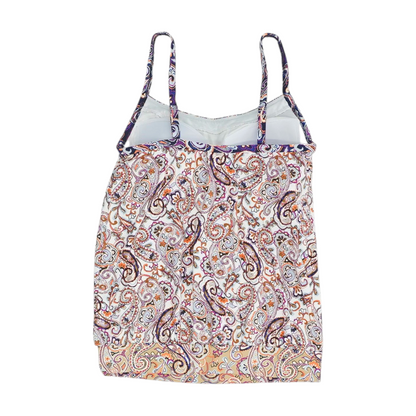 White Paisley Swim Top
