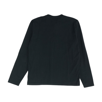 Everlane Black Solid Henley T-Shirt – Image 2