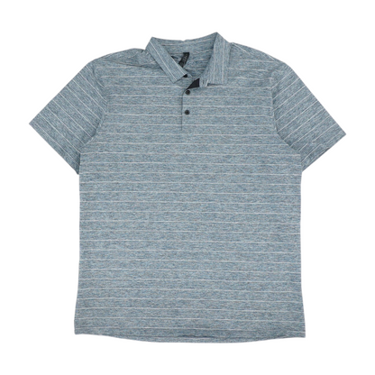 Blue Striped Short Sleeve Polo