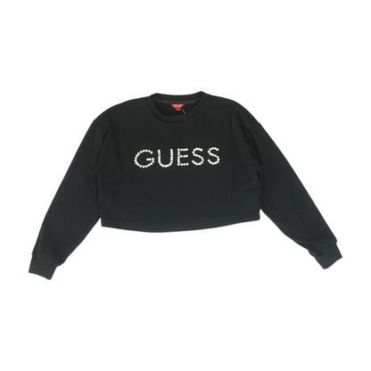 Black Solid Sweatshirt Pullover