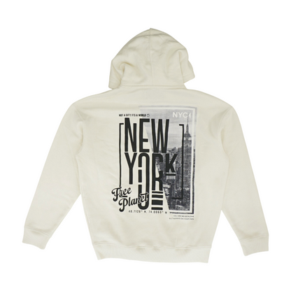 Ivory Solid Hoodie Pullover