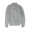 Gray Solid 1/4 Zip Sweater