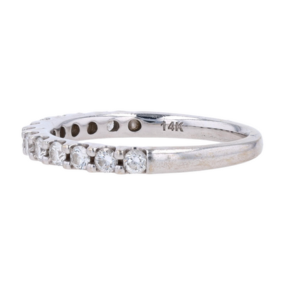 1/2 ctw 14K White Gold Diamond Band Ring