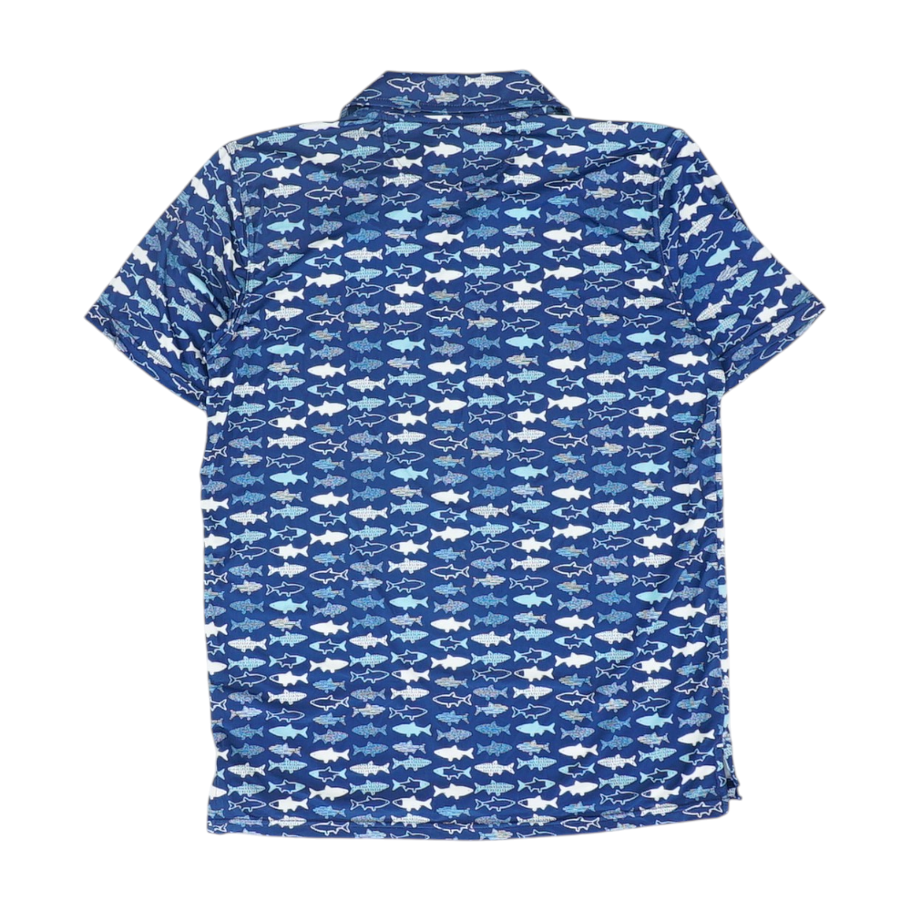 Blue Print Short Sleeve Polo