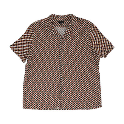 Multi Geometric Short Sleeve Button Down