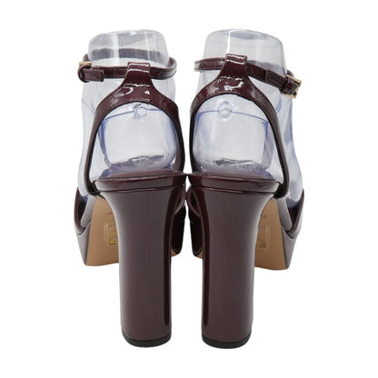 Burgundy Platform Sandals