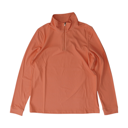 Coral Solid 1/4 Zip Pullover