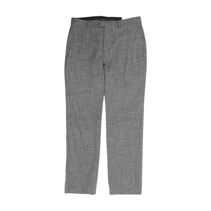 Gray Plaid Slim Pants
