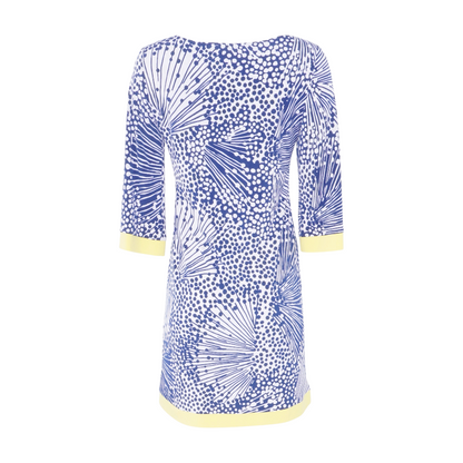 Navy Abstract Midi Dress