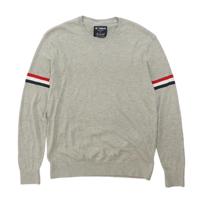 Gray Solid Pullover Sweater