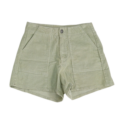 Green Solid Chino Shorts