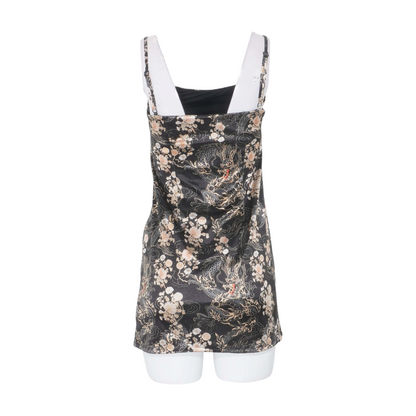 Black Floral Mini Dress