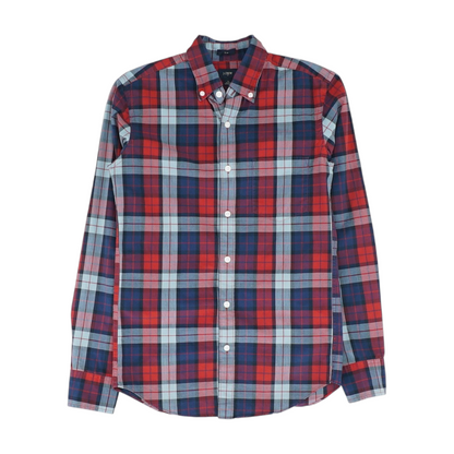 Red Plaid Long Sleeve Button Down