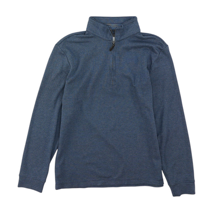 Navy Geometric 1/4 Zip Pullover