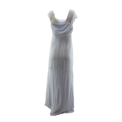Blue Solid Maxi Dress