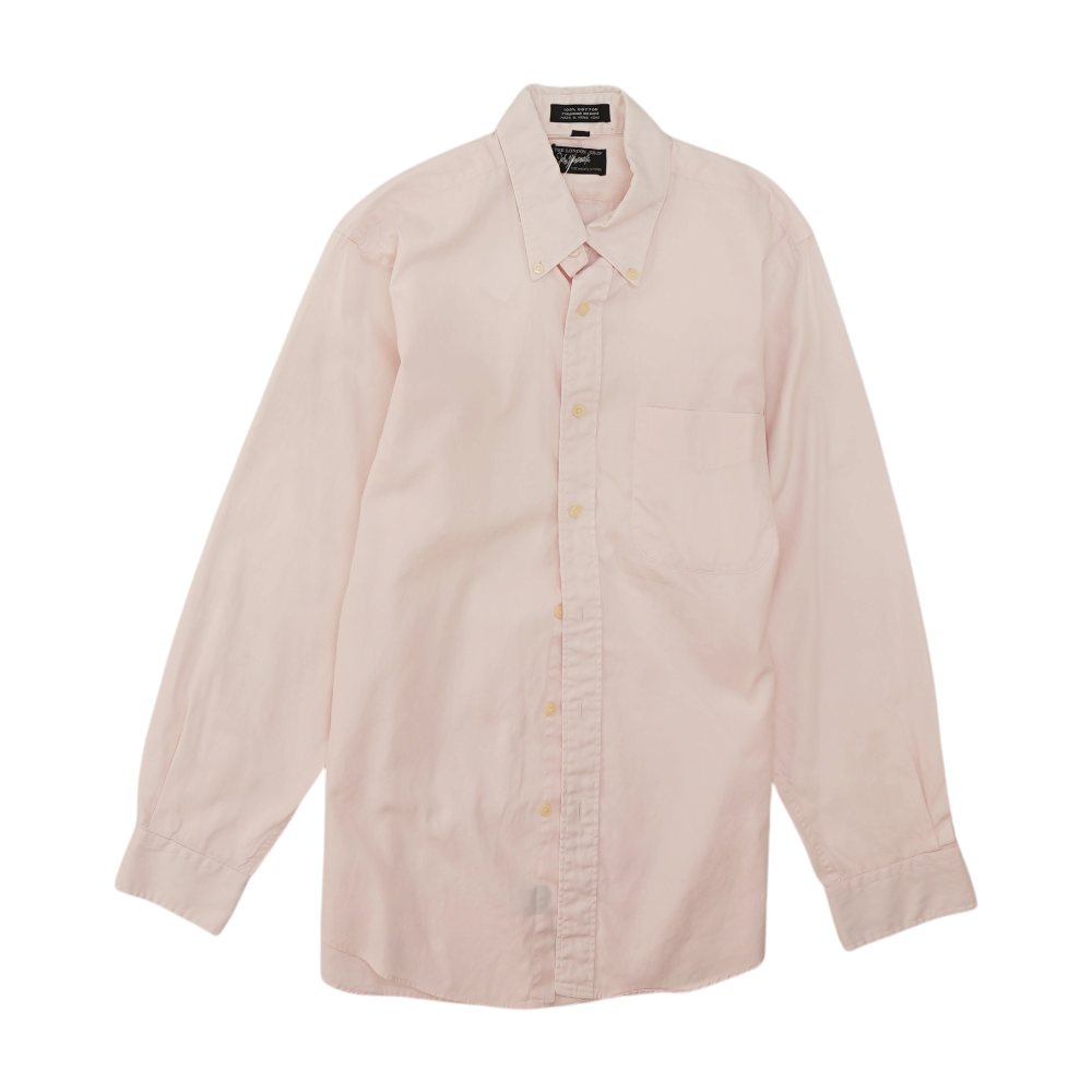 Pink Solid Long Sleeve Button Down